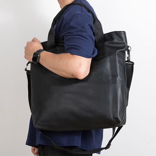 Unisex PU kožna tote torbica, za 16-inčni prijenosnik i knjige, preko ramena, studentski stil