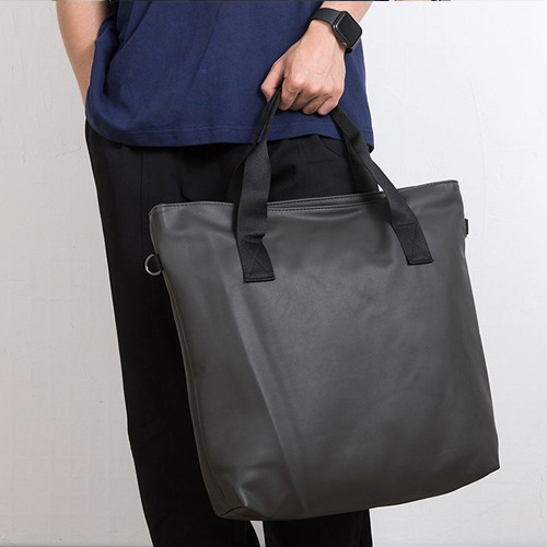 Unisex PU kožna tote torbica, za 16-inčni prijenosnik i knjige, preko ramena, studentski stil