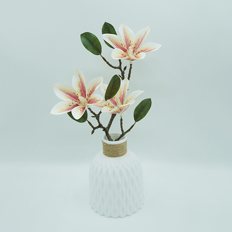 Flori artificiale Magnolia pentru sufragerie și hol, aranjamente decorative imprimate 3D