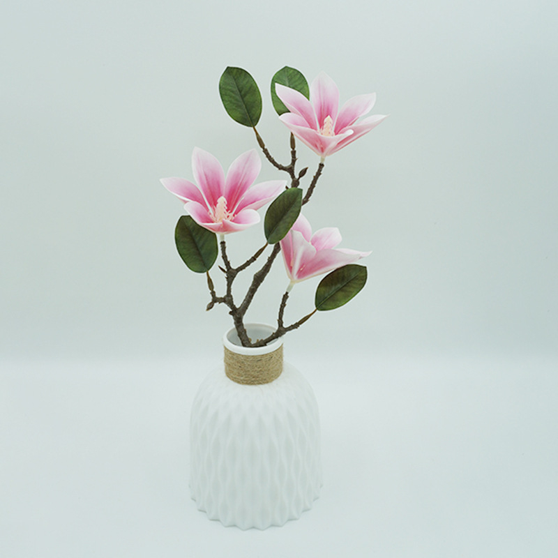 Flori artificiale Magnolia pentru sufragerie și hol, aranjamente decorative imprimate 3D