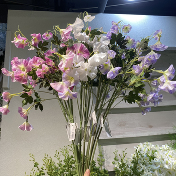 Flori artificiale Morning Glory, cu textură catifelată, de înaltă calitate, pentru decor de vitrină și decor de nunți
