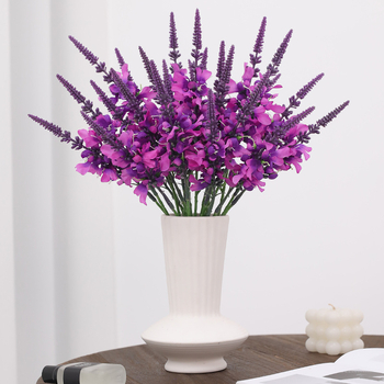 Buchet de flori de levănțică din mătase artificiale – flori pentru decor de nuntă și decor pe masă în interior