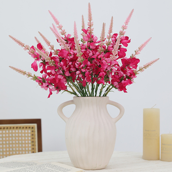 Buchet de flori de levănțică din mătase artificiale – flori pentru decor de nuntă și decor pe masă în interior