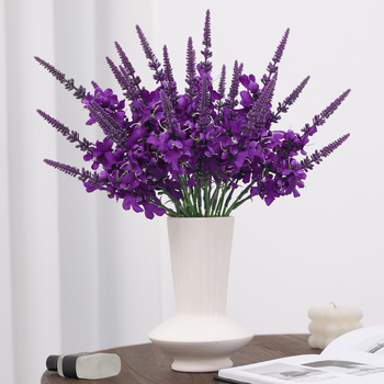 Buchet de flori de levănțică din mătase artificiale – flori pentru decor de nuntă și decor pe masă în interior