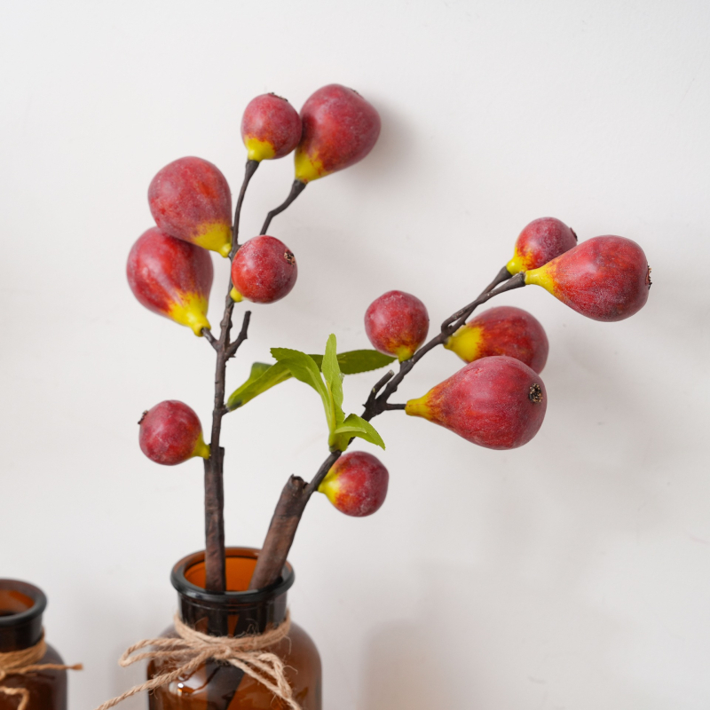 Flori artificiale de smochin pentru vară, plante verzi artificiale pentru decor de nunți și spații