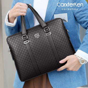 15 hüvelykes laptophoz készült üzleti táska, nagy kapacitású, dupla cipzárral, crossbody válltáska, PU embosselt bőr, geometriai mintázat, modell 1998, vízálló