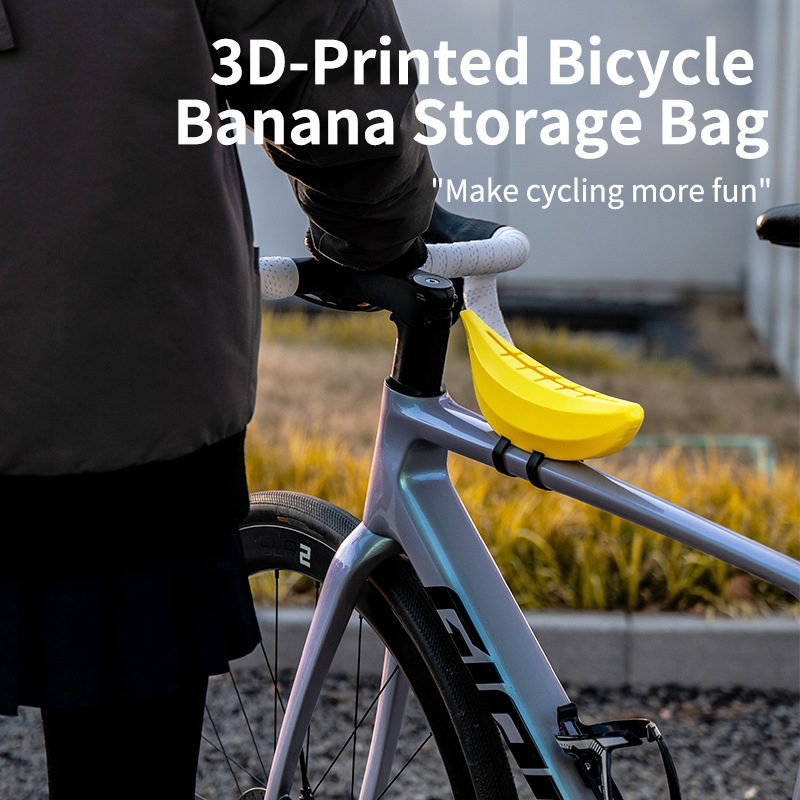 Jcsps Banana torba za bicikl — prednja torba, 3D ispis, za brdske i cestovne bicikle, rekreativna vožnja