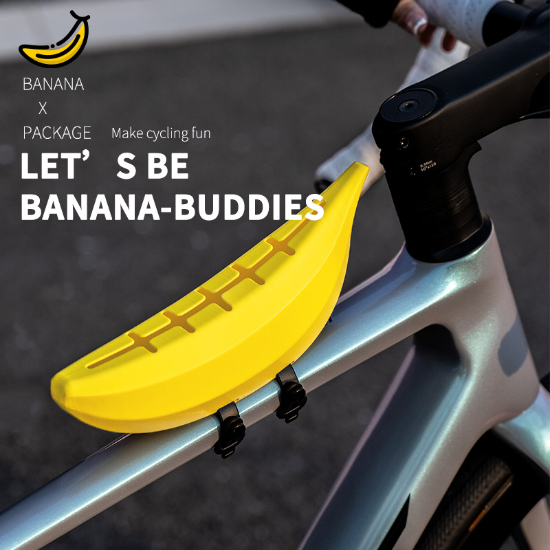Jcsps Banana torba za bicikl — prednja torba, 3D ispis, za brdske i cestovne bicikle, rekreativna vožnja