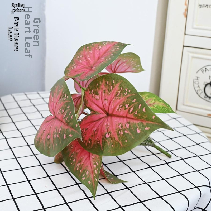 Plantă artificială cu frunză de taro, decor tropical pentru sufragerie și birou