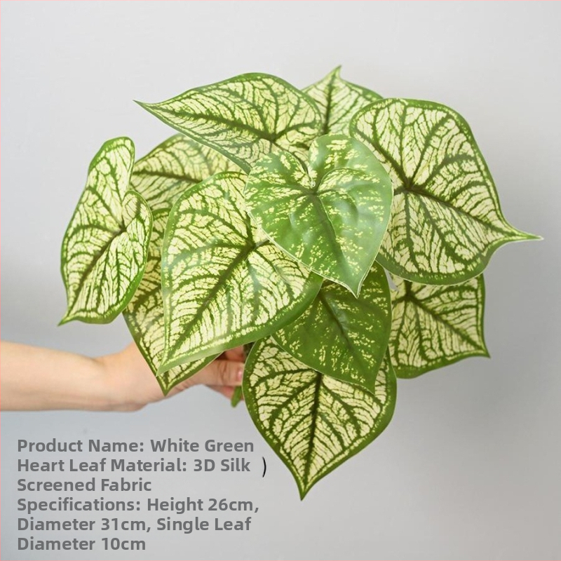 Plantă artificială cu frunză de taro, decor tropical pentru sufragerie și birou