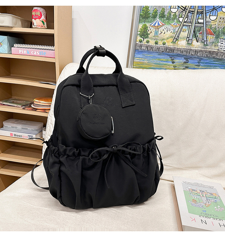 Ruksak u japanskom stilu s nježnim dizajnom za žene, jednobojni korejski casual ruksak s velikim kapacitetom, minimalistički školski ruksak za srednjoškolce i gimnazijalce