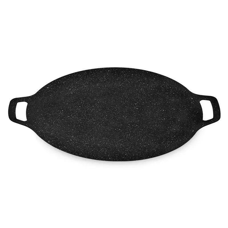 Tigaie grill Teppanyaki coreeană cu piatră Maifan pentru plite cu inducție, KP55
