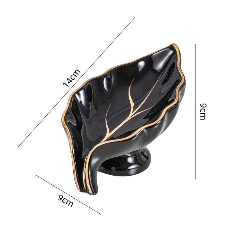 Suport ceramic pentru săpun cu drenaj și raft de baie
