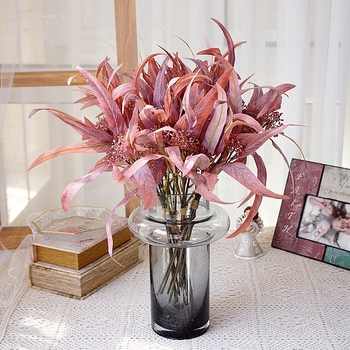 Buchet Nordic minimalist cu frunze curbe de eucalipt și frunze de bani pentru decor acasă
