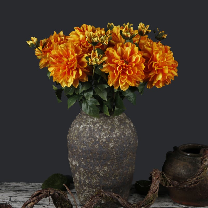 Двуглав лотос, 65 см височина, копринени изкуствени цветя с далия, пиона Tianzhu и ориенталска хризантема – сватбен и домашен декор