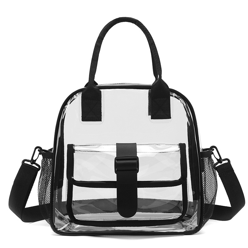 Prozirna crossbody torba za muškarce i žene, pogodna za stadione i putovanja, PVC, vodootporna