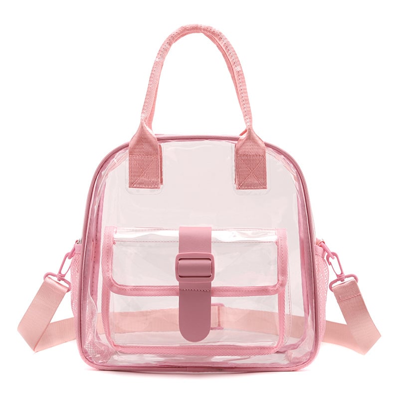 Prozirna crossbody torba za muškarce i žene, pogodna za stadione i putovanja, PVC, vodootporna