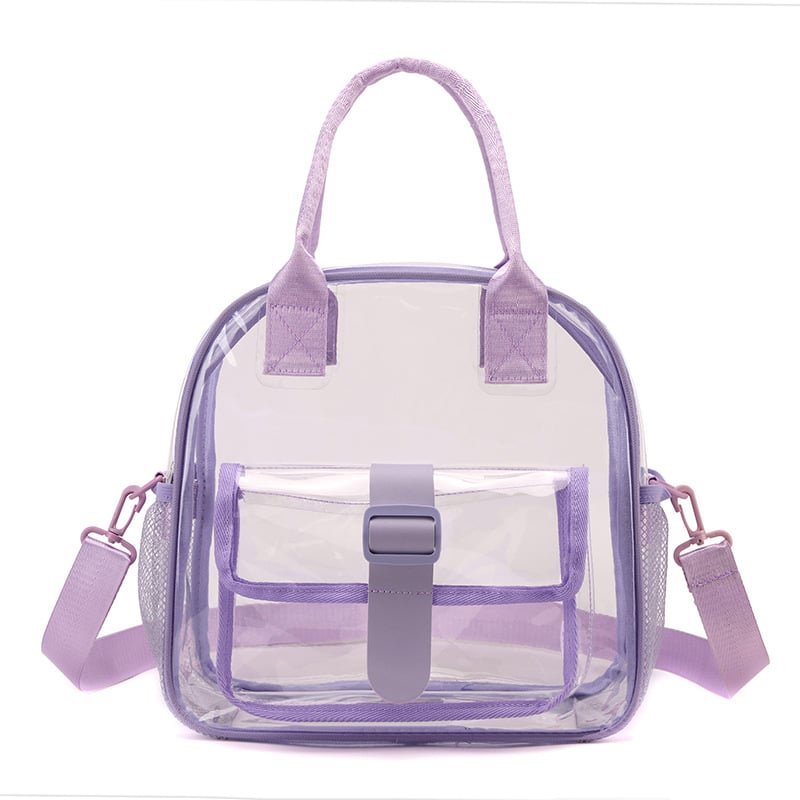 Prozirna crossbody torba za muškarce i žene, pogodna za stadione i putovanja, PVC, vodootporna