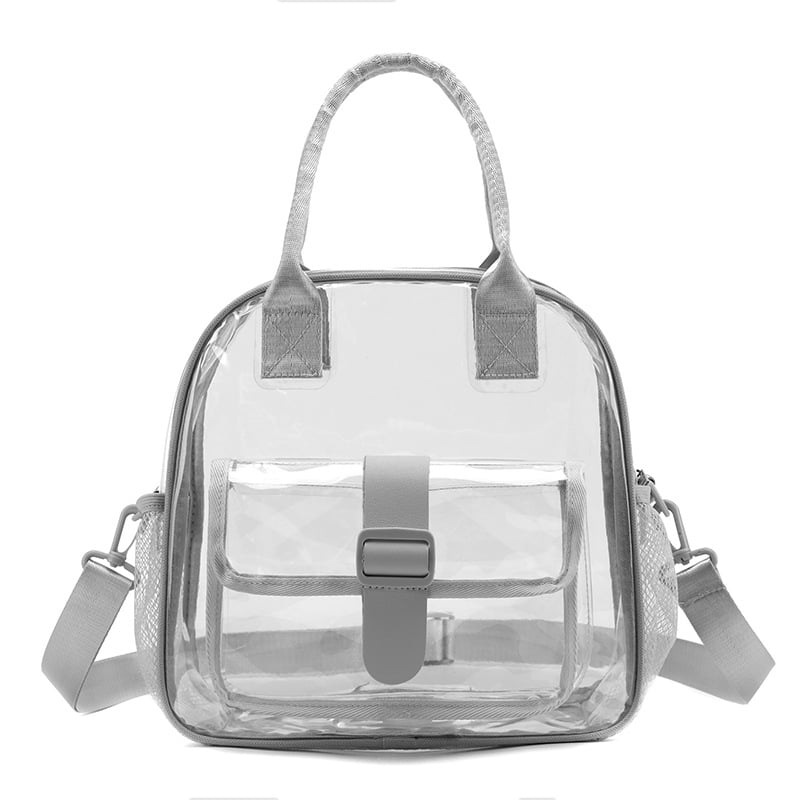 Prozirna crossbody torba za muškarce i žene, pogodna za stadione i putovanja, PVC, vodootporna