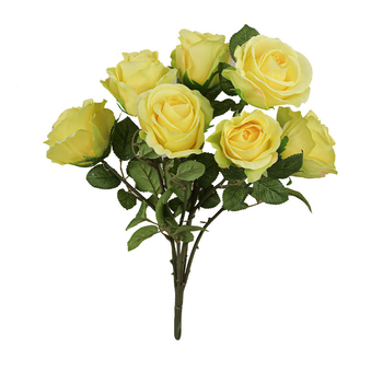 Buchet de trandafiri artificiali cu 7 flori, decor pentru nuntă, culoarul ceremonial, decor interior și recuzită pentru fotografii
