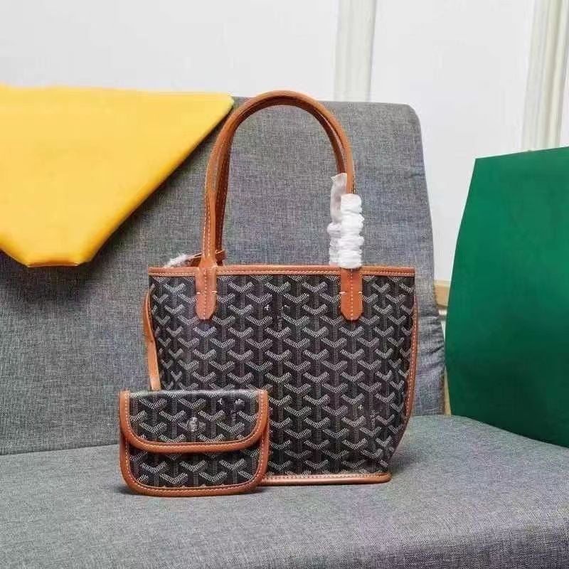 Dogtooth мини Tote чанта за дами със вътрешна чанта, стилна ежедневна чанта за пазаруване