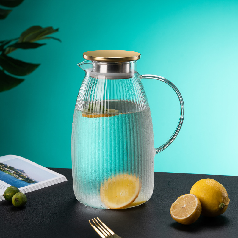 Set din sticlă pentru apă, cu sticlă pentru apă și pahare, pentru uz casnic, în stil nordic pentru living.