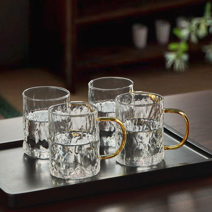 Carafă din sticlă pentru apă rece, capacitate mare, textură ciocan, rezistentă la căldură, pentru suc sau apă, set de carafe