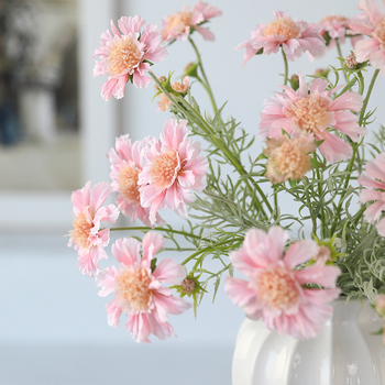 Floare artificială cosmos din mătase pentru decor în living și masă, recuzită pentru fotografii, aspect premium