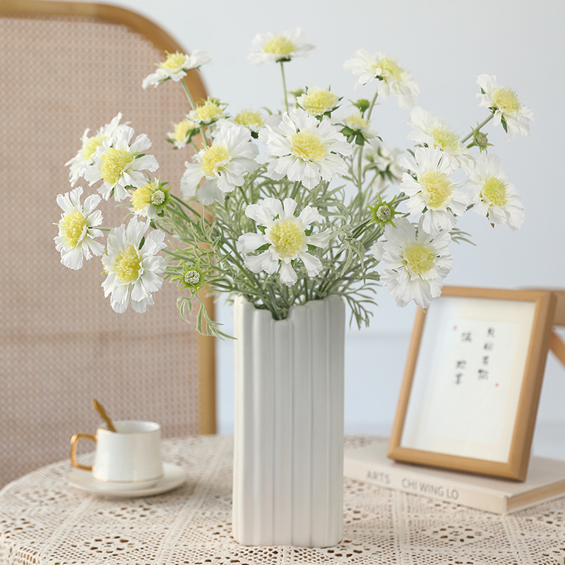 Floare artificială cosmos din mătase pentru decor în living și masă, recuzită pentru fotografii, aspect premium