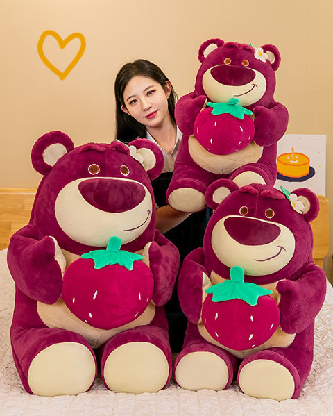 Strawberry Bear plišana igračka za djecu s aromom, plišani lik i jastuk