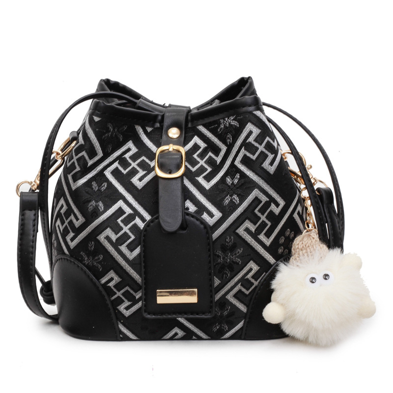 Nova stilna bucket torba od Guangxi Zhuang brokata, kineski stil, 2025 lagani luksuz, crossbody torba za žene