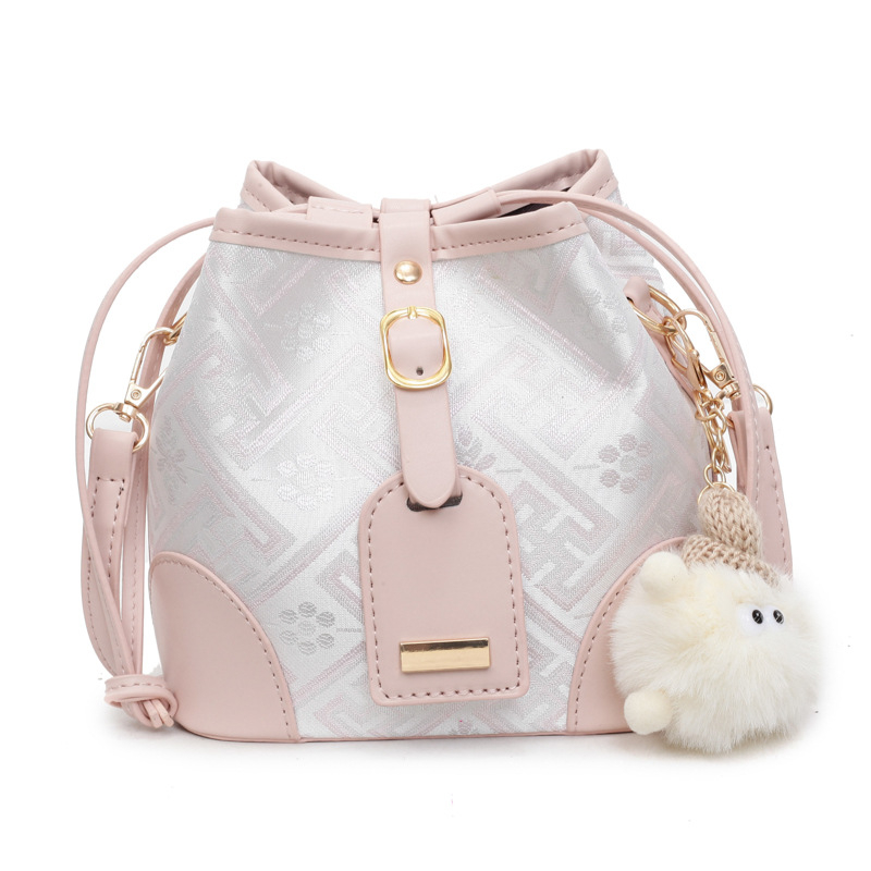 Nova stilna bucket torba od Guangxi Zhuang brokata, kineski stil, 2025 lagani luksuz, crossbody torba za žene