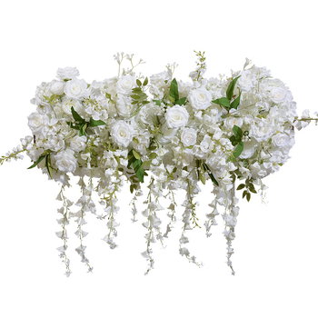 Aranjament floral Lily of the Valley, atârnat pentru fundal de nuntă pe scenă, arc, vitrină și sală de expoziții, ghirlande de flori și mingi florale atârnate