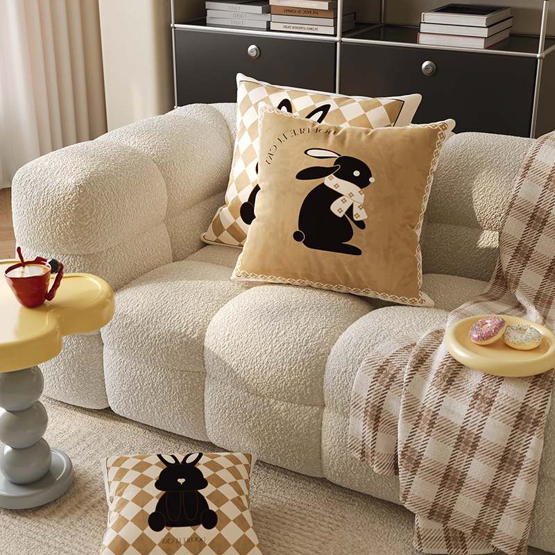 Μαξιλάρι plush σε στυλ Ins για σαλόνι με αίσθηση πολυτέλειας, μοντέρνο μαξιλάρι καναπέ, μαξιλάρι παραθύρου, μαξιλάρι κεφαλαριού κρεβατοκάμαρας με ένθετο