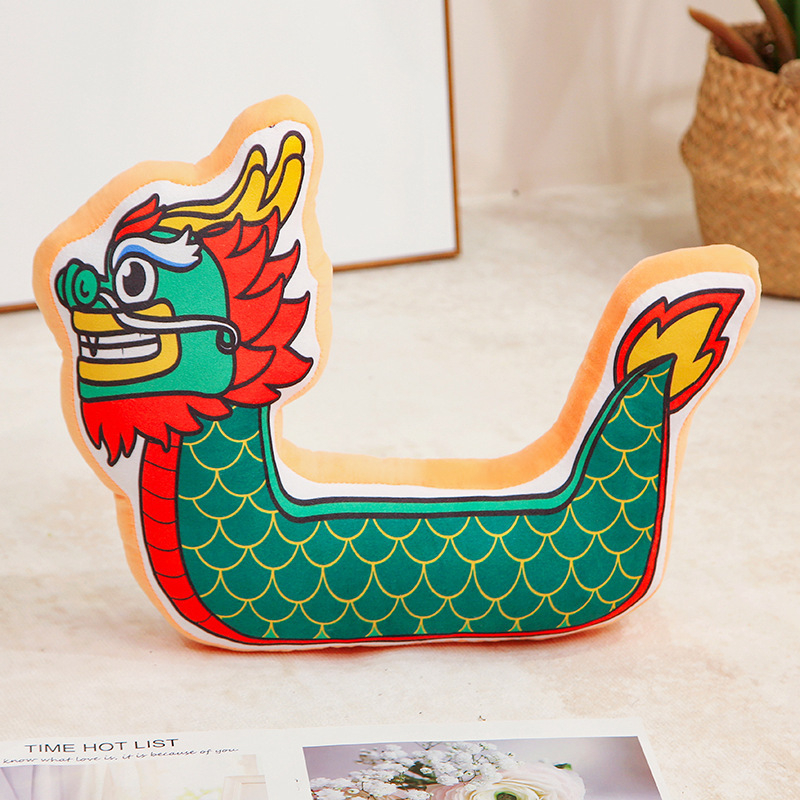 Plišana igračka Dragon Boat Festival, plišano brod-drak, jastuk u obliku slova U, dekorativna lutkica