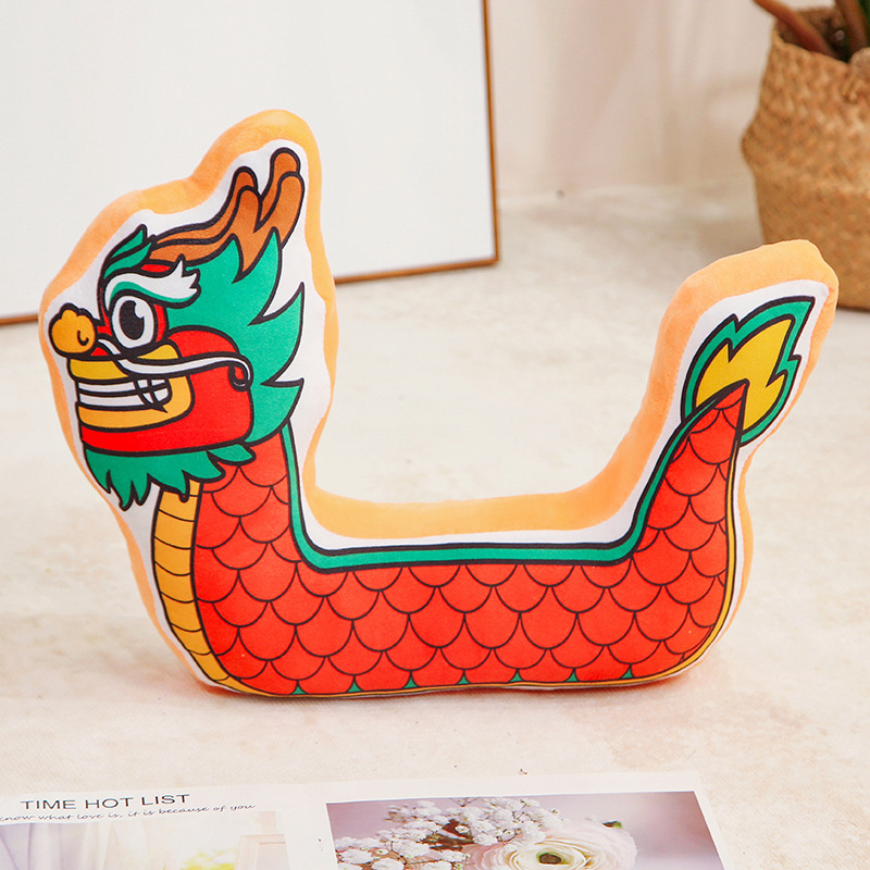 Plišana igračka Dragon Boat Festival, plišano brod-drak, jastuk u obliku slova U, dekorativna lutkica