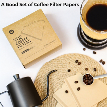 Filtru de cafea în formă de evantai pentru V60, culoare lemn natural, pentru turnare