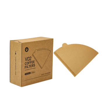 Filtru de cafea în formă de evantai pentru V60, culoare lemn natural, pentru turnare
