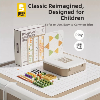 Babypods Višestruko funkcionalna šahovska ploča s Flying Chess, Hopscotch, Backgammon i Gomoku – Edukativna igračka za djecu