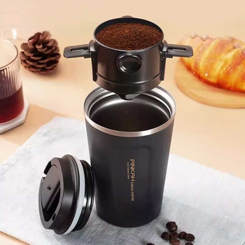 Mummer Îngerașul Mic Filtru de cafea din oțel inoxidabil, reutilizabil, V6 cu pâlnie – Înlocuitor pentru filtre de hârtie