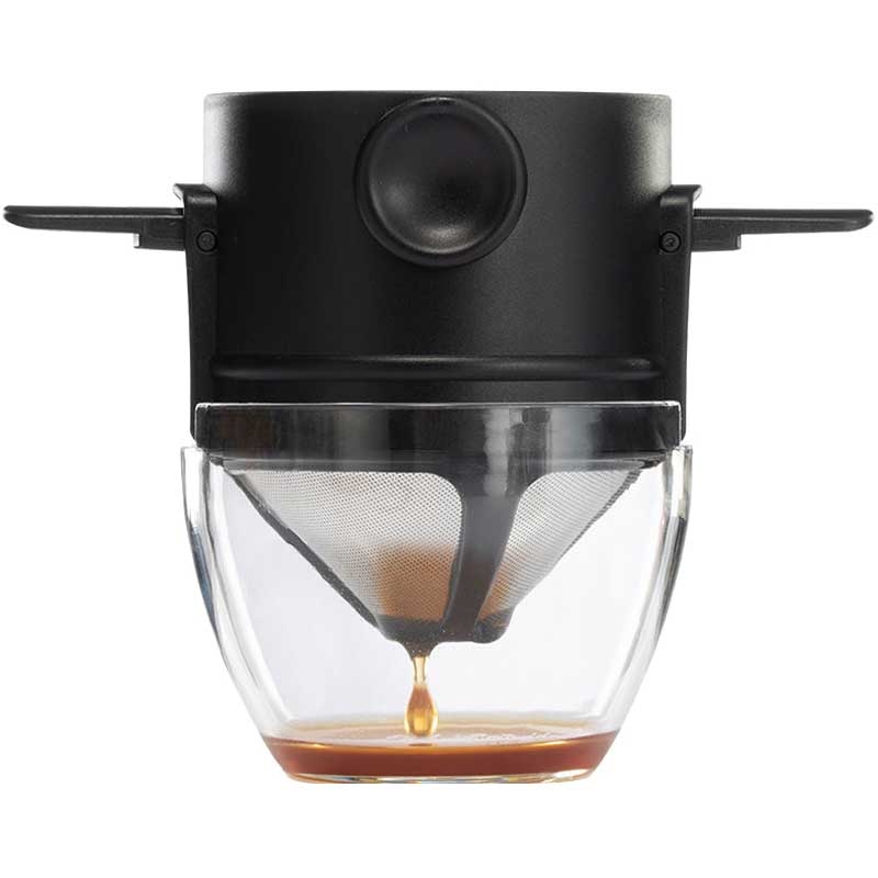 Mummer Îngerașul Mic Filtru de cafea din oțel inoxidabil, reutilizabil, V6 cu pâlnie – Înlocuitor pentru filtre de hârtie