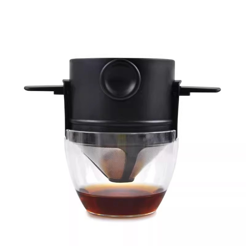 Mummer Îngerașul Mic Filtru de cafea din oțel inoxidabil, reutilizabil, V6 cu pâlnie – Înlocuitor pentru filtre de hârtie
