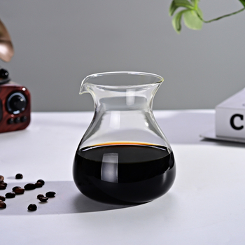 Set din sticlă pentru cafea cu filtru de hârtie, filtru de preparare și ceașcă de cafea din sticlă