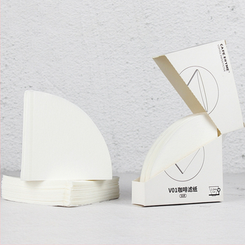 Hârtie de filtru pentru cafea V60 conică, ne-albită, îngroșată, 50 de bucăți