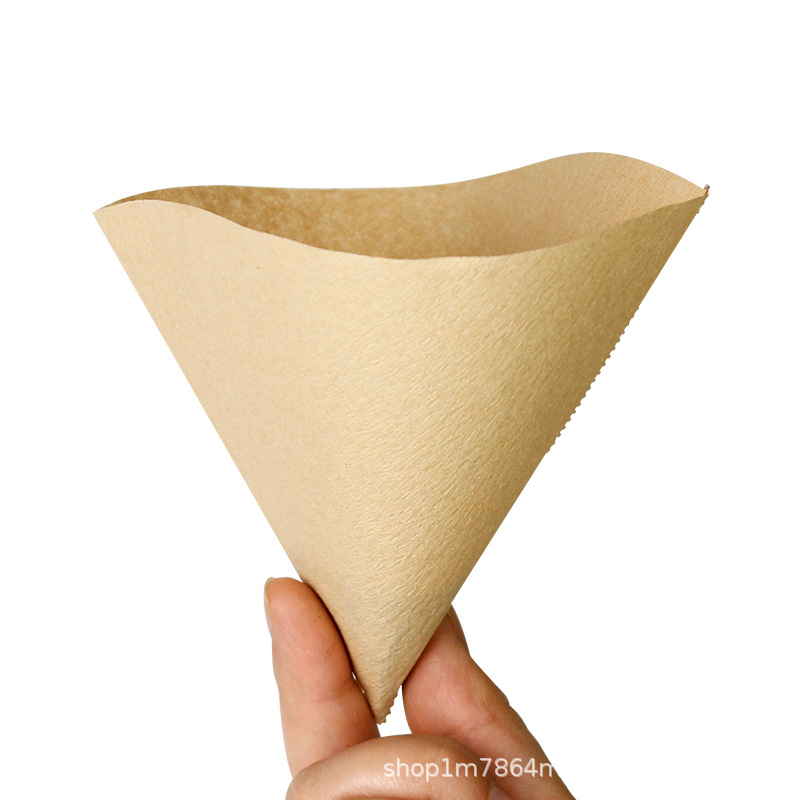 Hârtie de filtru pentru cafea V60 conică, ne-albită, îngroșată, 50 de bucăți