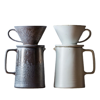 Ceașcă de filtru cafea din porțelan, stil european, cu glazură aurită, glazură vintage ruginită, făcută manual