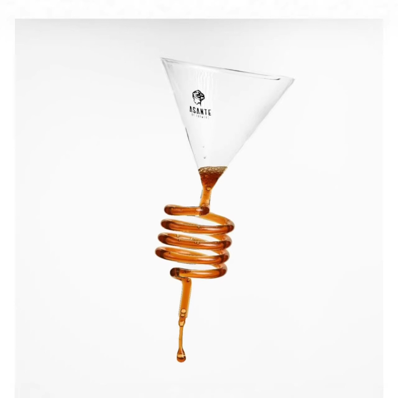 Set din sticlă pentru cafea cu filtru, pâlnie și cafetieră