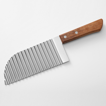 Cuțit pentru cartofi din oțel inoxidabil, lamă ondulată – Unealtă de bucătărie multifuncțională pentru legume