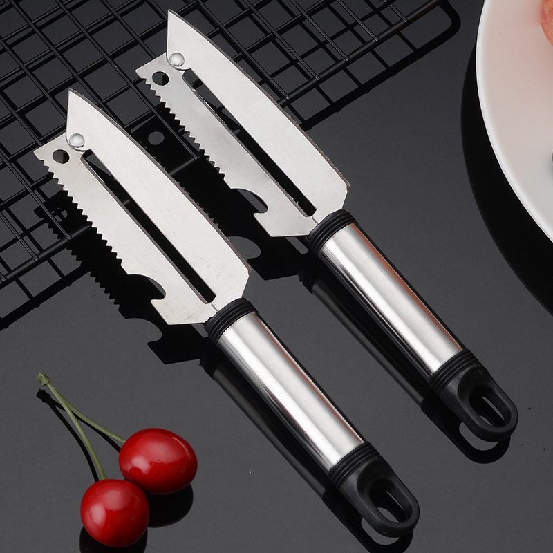 Descojitor multifuncțional din oțel inoxidabil – 2-in-1 pentru fructe și legume, cu cuțit de decojit cartofi