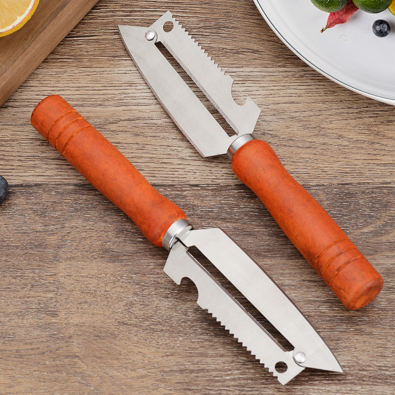 Descojitor multifuncțional din oțel inoxidabil – 2-in-1 pentru fructe și legume, cu cuțit de decojit cartofi